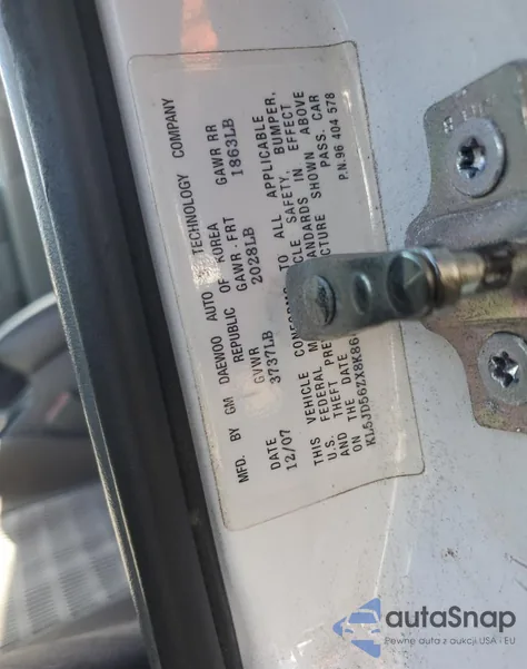 2008 Suzuki Forenza Base из США, поврежденный, VIN KL5JD56ZX8K864782